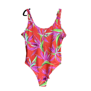 Old Navy Plus Size Half-Zip One-Piece Swimsuit in Full-Bloom Bliss Size XXL- NWT
